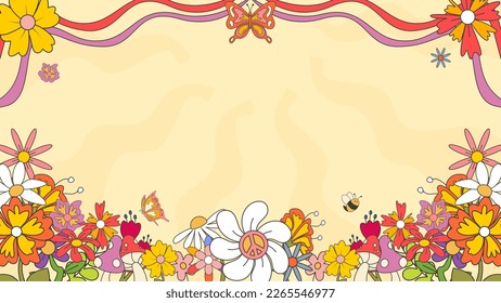 retro 60s-70s background. vector illustration