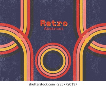 Retro 70's 80's 90's Abstract background  poster lines. shapes vector design graphic 1970s, 1980's and 1990's retro background. abstract stylish 70s to 90's era line frame illustration