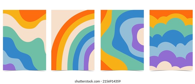 Retro 70s and 80s teenager background design in pop and groovy style