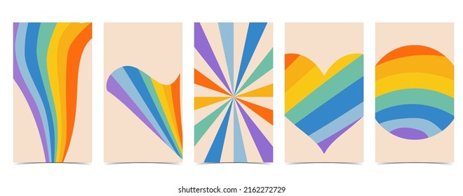 Retro 70s and 80s teenager background design in pop and groovy style