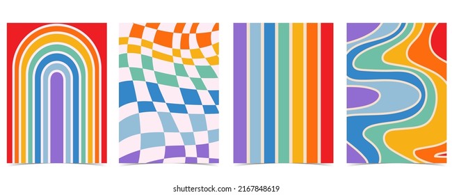 Retro 70s and 80s teenager background design in pop and groovy style