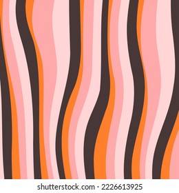 Retro 70s Abstract background illustration, Abstract Retro Line art 70s aesthetic vector illustration set
