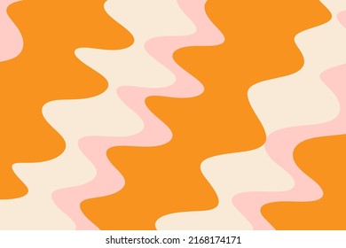 Retro 70s Abstract background vector illustration. Trippy Glitchy  groovy design. Geometric Wavy backdrop 1960s-1970s Hippie style fluid Wallpaper 