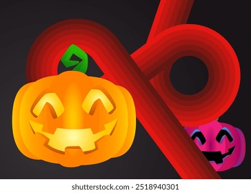 Cópia arquivada em 17 de julho de 2013 "Retro 70s Background with Halloween Jack O' Lantern" . Groovy assustador modelo de arte dos anos 70. Cartaz de abóbora de design Vintage minimalista. Arte colorida antiquada.