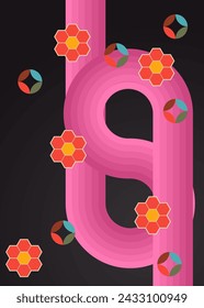 Retro 70s Backgrounds. Groovy abstract 1970s art template. Minimalistic Vintage striped design poster. Old-fashioned rainbow color artwork.