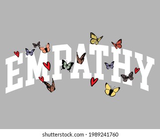 Retro 70's old school slogan print with vintage butterfly for girls and womens - kids tee t shirt or sticker - Vector