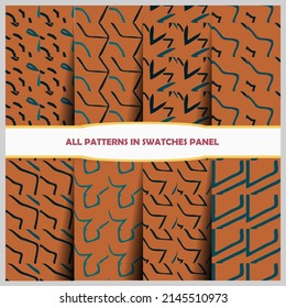 Retro 70s Seamless pattern Graphics. Retro Pattern Vector Pack.Design for decor, prints, textile, furniture, cloth, digital. 