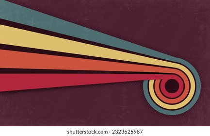 retro 70s style background with grunge texture vector illustration