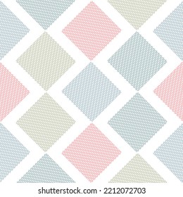 Retro 70s Style Nostalgic Fashion Textile Background. Abstract geometric triangle seamless pattern.