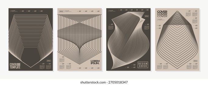 Retro 80s 90s security shield fiber line effect cover set