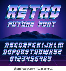 Retro 80s Alphabet and Numbers