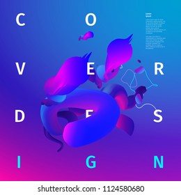 Retro 80s background. Fashion poster. Memphis style retro background with multicolored simple geometric shapes. Fluid shape illustration. Eps10 vector.