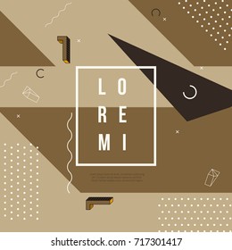 Retro 80's memphis seamless pattern. Abstract geometric vector background.