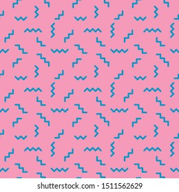 Retro 80s pattern seamless tile - Abstract, 80s style seamless pattern inspired by the Memphis Design Group. Pattern tile is included in swatches window.