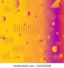 Retro 80's style background. Disco party poster. Dj cover template. Design retro colors.