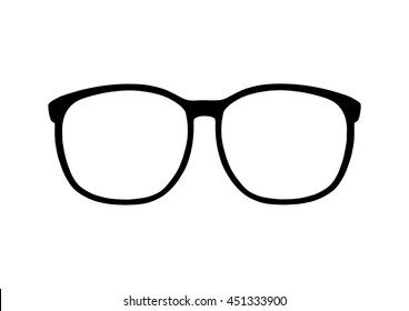 retro glasses outline