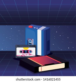 retro 80s style vector ilustration