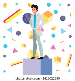 retro 80s style vector ilustration vector ilustration