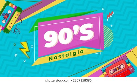 Retro 90s Backckgrond Illustration.
90s Nostalgia or SHOTLIST1990