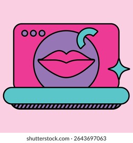 Retro 90s Badges Illustration Pop Art
