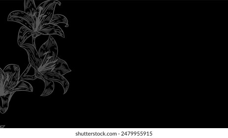 Retro 90s flower background. floral ornamental background. vintage flower line art background. Floral hand drawn background. vintage flower ornament wallpaper.