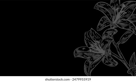 Retro 90s flower background. vintage flower line art background. vintage flower ornament background. Floral hand drawn background. floral ornamental wallpaper.