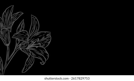 Retro 90s flower wallpaper. floral ornamental background. Floral hand drawn background. vintage flower line art wallpaper. vintage flower ornament background.