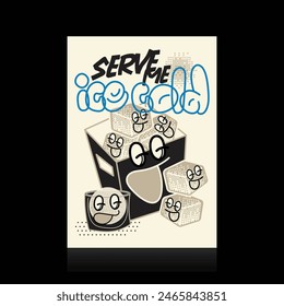 retro 90's party poster designs