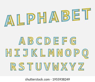 Retro abc alphabet vector font. Display modern font design. Vintage typorgaphy letters.