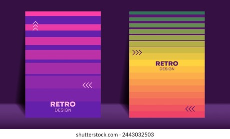 Fondo de arte abstracto retro para diseño de portada o póster. ilustración vectorial