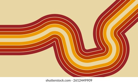 Retro abstract background with curved lines