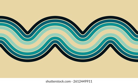 Retro abstract background with curved lines