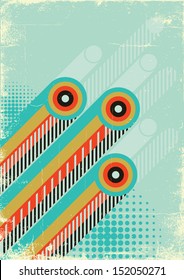 Retro abstract background for design on old paper