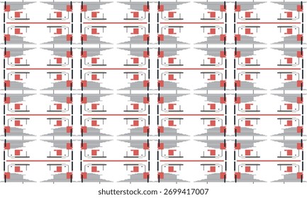 Retro Abstract Background with Geometric Motifs