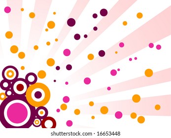 retro abstract background with green sunrays