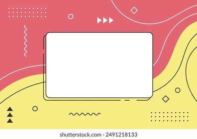 Retro abstract background with memphis design elements. Creative vector banner, poster, wallpaper design