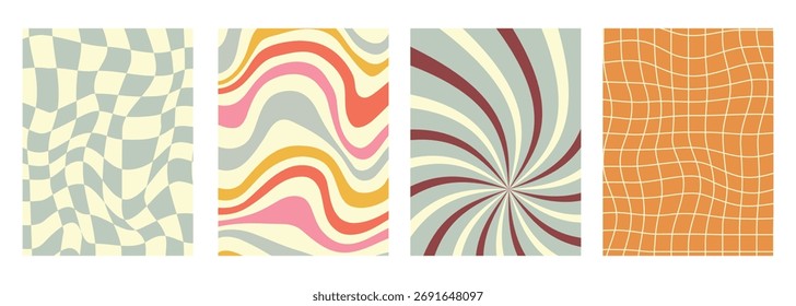 Retro Abstract Background Set in Soft Vintage Colors
