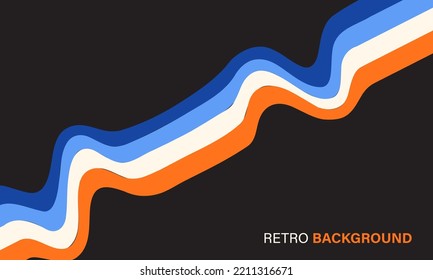 Retro abstract background with space area