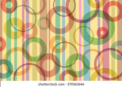 abstrakter Retro-Hintergrund mit Streifen und Kreisen 