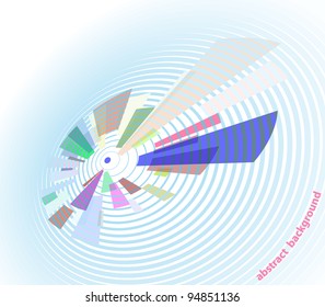 Retro abstract background - stylized blue vinyl. EPS10