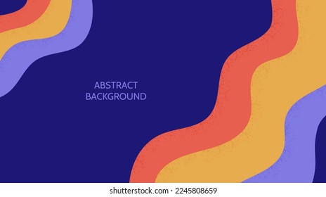 Retro abstract background. Textured colourful wavy wallpaper. Vintage curved stripes and lines backdrop. 