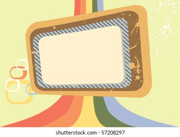 Retro abstract background for text.Vector