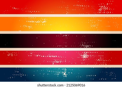 Retro abstrakter Hintergrund, Vektorgrafik, Design geometrischer Vintage, einfache, bunte Linien, klassische Grunge-Tapete