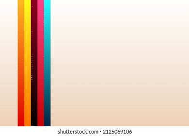 Retro abstract background vector, vintage geometric stripes design, simple colorful lines classic grunge wallpaper