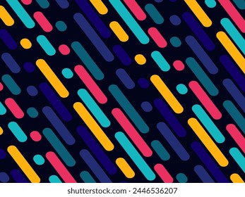 Vector de fondo abstracto retro, diseño de líneas geométricas vintage, líneas simples y coloridas Fondo de pantalla grunge clásico.