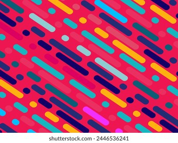 Vector de fondo abstracto retro, diseño de líneas geométricas vintage, líneas simples y coloridas Fondo de pantalla grunge clásico.