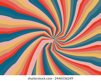 Retro abstrakte Hintergrund Vektorgrafik, Vintage geometrische Linien Design, schlichte bunte Linien klassischen Grunge Bildschirmhintergrund.