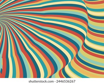 Retro abstract background vector, vintage geometric lines design, simple colorful lines classic grunge wallpaper.