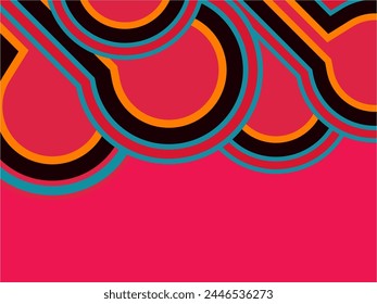 Retro abstract background vector, vintage geometric lines design, simple colorful lines classic grunge wallpaper.