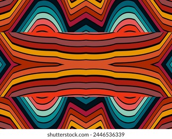 Retro abstract background vector, vintage geometric lines design, simple colorful lines classic grunge wallpaper.